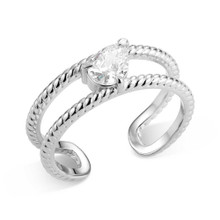 MONTANA SILVERSMITH Montana Silversmiths Winding Trail Silver Crystal Ring 