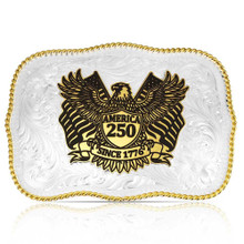 MONTANA SILVERSMITH Montana Silversmiths America's 250th Anniversary Buckle - Silver & Gold 