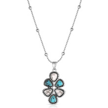 MONTANA SILVERSMITH Montana Silversmiths Dakota Skies Turquoise Women's Silver Necklace 
