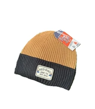 Red Dirt Camel/Black Rib Knit Beanie Cap