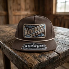 Brown Red Dirt True Grit Tan Rope Cap