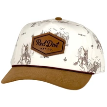 Red Dirt Tan & Maroon Out West Western Print Unstructured Cap