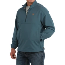 CINCH Cinch Men's Teal 1/4 Zip Windbreaker Pullover T-Shirt 