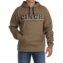 Cinch Men's Brown Fleece Screen Printed Logo Hoodie