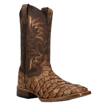 Dan Post Men's Marc Tan Pirarucu & Chocolate Brown Western Boots