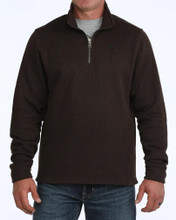 CINCH Men's Cinch Brown 1/4 Zip Sweater 