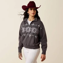 ARIAT Ariat Women’s Fern Graphic Half-Zip Casual Sweatshirt 