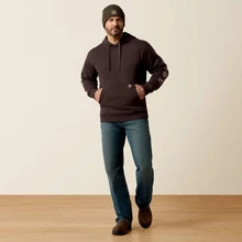 ARIAT Ariat Men's Licorice/Canteen Rebar Lightweight Logo Hoodie 