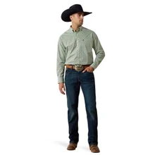 ARIAT Ariat Lawson Pineneedle Green Geo Shirt For Men 