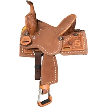 Tough1 Silver Royal Youth Cash Barrel Saddle