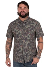 Rock & Roll Denim Men's Koe Wetzel TEK Western Camo Olive Shirt
