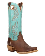 DAN POST Dan Post Ravelle Women's Brown/Turquoise Leather Western Boots 