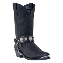 DINGO Dingo Men's Black Suiter Harness Fashion Toe Western Boot DINGO Dingo Men's Black Suiter Harness Fashion Toe Western Boot