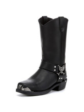 DINGO Dingo Men's Black Chopper Harness Leather Boot DINGO Dingo Men's Black Chopper Harness Leather Boot