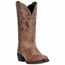 LAREDO Laredo Women's Distressed Tan Maddie Round Toe Western Leather Cowboy Boot LAREDO Laredo Women's Distressed Tan Maddie Round Toe Western Leather Cowboy Boot