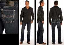 ROCK & ROLL COWBOY Rock & Roll Cowboy Men's Denim Large A Embroidery Jean 