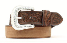 NOCONA Nocona Men's Brown Distressed Western Leather Belt NOCONA Nocona Men's Brown Distressed Western Leather Belt