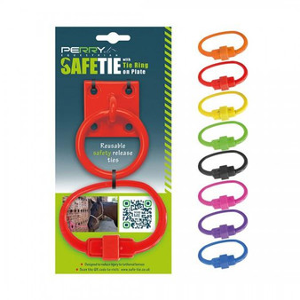 ENGLISH RIDING SUPPLY ERS SafeTie Tie Ring On Plate Horse Hitching Tether  