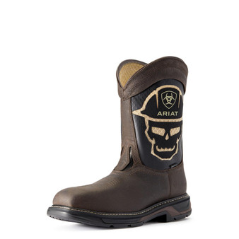 ARIAT Ariat Men's Iron Coffee WorkHog XT VentTEK Bold Carbon Toe Western Work Boot 