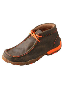 TWISTED X Twisted X Kid's Bomber & Neon Orange Chukka Driving Moc Shoe 