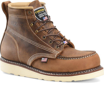 CAROLINA Carolina Men's Brown 6" Steel Toe Wedge Sole Work Boot 