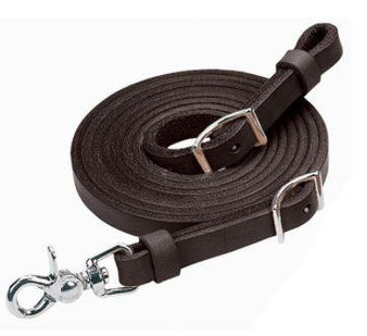 WEAVER Weaver Black Leather Roper Rein 5/8" x 7' 