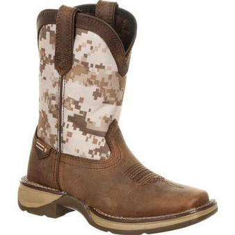 DURANGO COWBOY BOOTS Durango Child's Youth Big Kids Lil Rebel Desert Camo Cowboy Boot DBT0208Y 