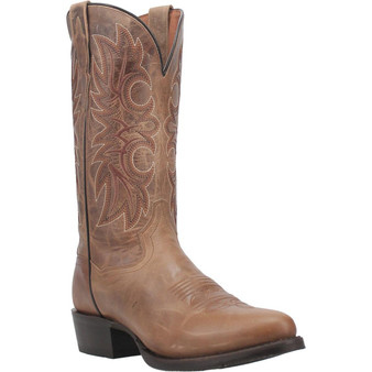 DAN POST Dan Post Men's Tan Cottonwood Taupe R- Toe Western Leather Boot 