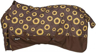 TOUGH 1 Tough 1 Brown 1200D Sunflower Print Snuggit Turnout Sheet 