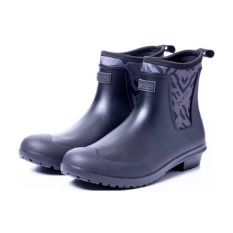 HORZE Smoky Twilight Womens Neoprene and Rubber Paddock Boots Caviar Black 