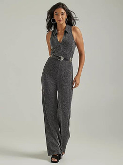 WRANGLER Wrangler Women's Black Retro Party Jumpsuit 