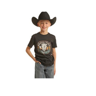 PANHANDLE SLIM Boys Black Dale Brisby Graphic Tee 