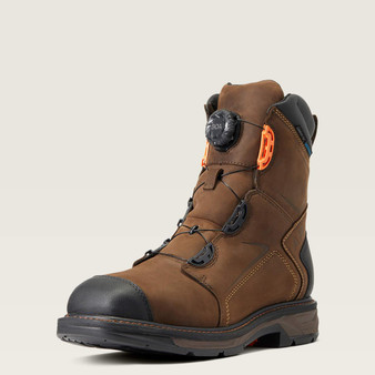 ARIAT Ariat Men's Chocolate Brown WorkHog XT 8" BOA Waterproof Work Boot 