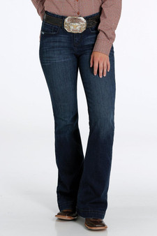 CINCH Cinch Women's Dark Stone Wash Lynden Moderate Rise Flare Leg Jean 