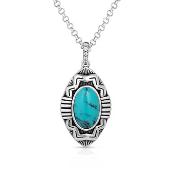 MONTANA SILVERSMITH Montana Silversmiths Women's Turquoise Blue Mesa Necklace 