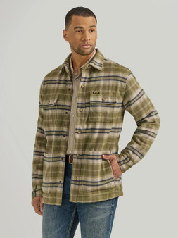 WRANGLER Wrangler Men's Birch Quilted Lining Flannel Shirt Jacket 