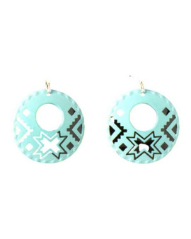 M & F M&F Women's Blazin Roxx Turquoise Southwestern Round Earrings 