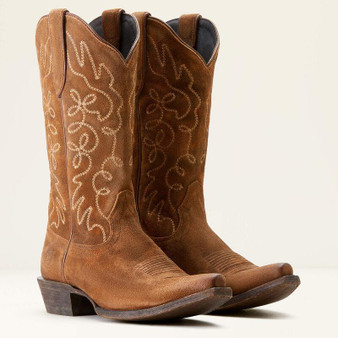ARIAT Ariat Women's Dark Ginger Suede Jukebox Western Boot 