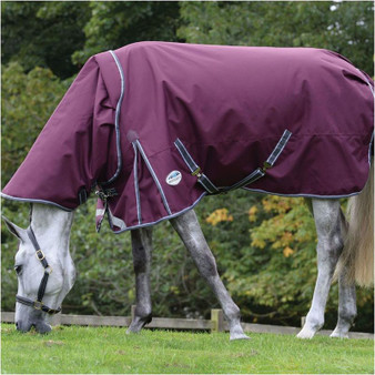 WEATHERBEETA USA INC. Weatherbeeta Maroon/Grey ComFiTec Plus Dynamic II Detach-A-Neck 