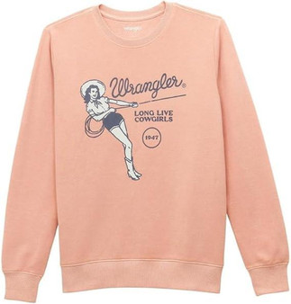 WRANGLER Wrangler Women's Misty Rose Retro Cowgirl Sweatshirt 