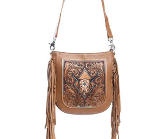 MYRA BAGS Myra Women's Brown Spring Creek Hand-Tooled Bag 
