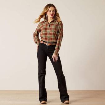 ARIAT Ariat Women's Oakwood Plaid Billie Jean Shirt 