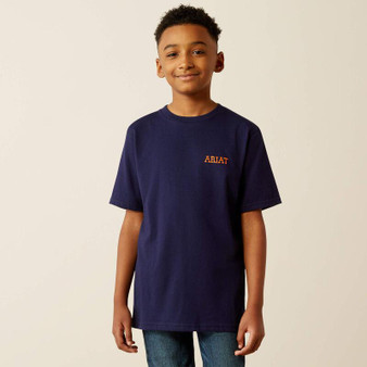 ARIAT Ariat Boy's Classic Blue Rough Draw T Shirt 