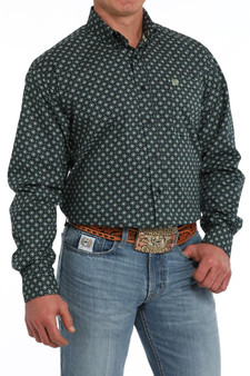 CINCH Cinch Men's Black Medallion Button Down Western Shirt 