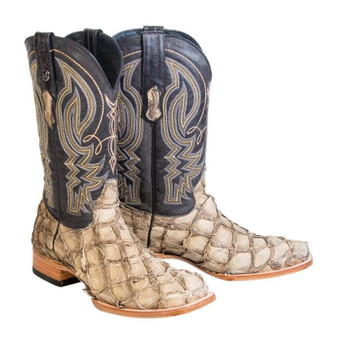 TANNER MARK Tanner Mark Men's Sand Dune Genuine Monster Fish Square Toe Boot 