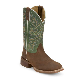 JUSTIN Justin Women's Brown Little Sugar Embroidered Square Toe Cowboy Boots 