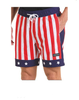 PANHANDLE SLIM Rock & Roll Denim Men's Multi Stripe Americana Shorts 