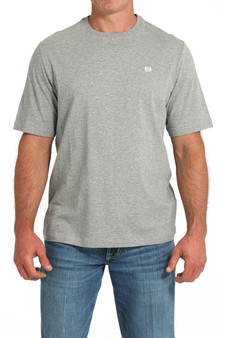 CINCH Cinch Men's Gray Solid Logo Tee 