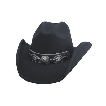 BULLHIDE HAT CO. INC Bullhide Men's Black Jolene Wool Western Hat 