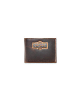 M & F Ariat M&F Western Men's Brown Bifold Leather Western Wallet 